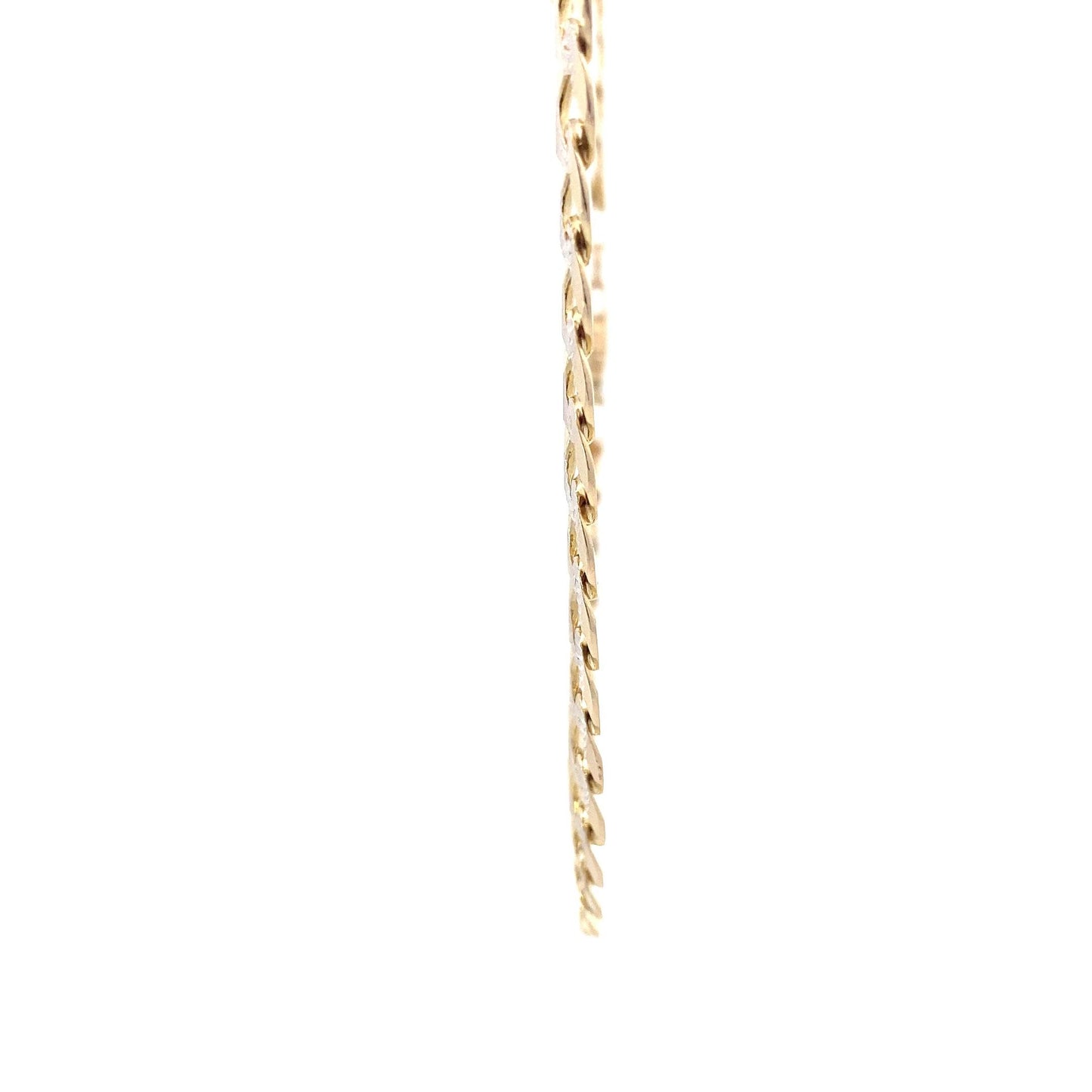 14K Yellow Gold Diamond Cut 24" Curb Chain