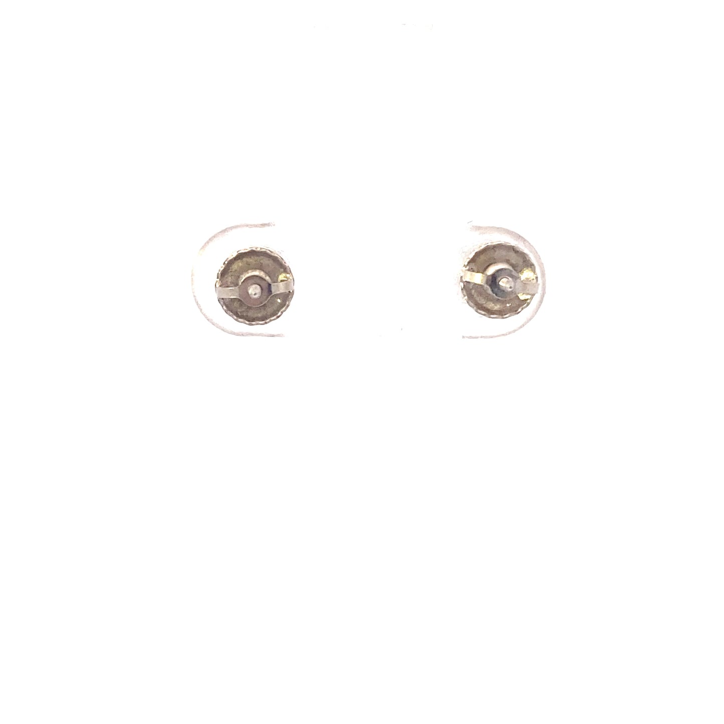 New 14K White Gold Lab Diamond Solitaire Earrings