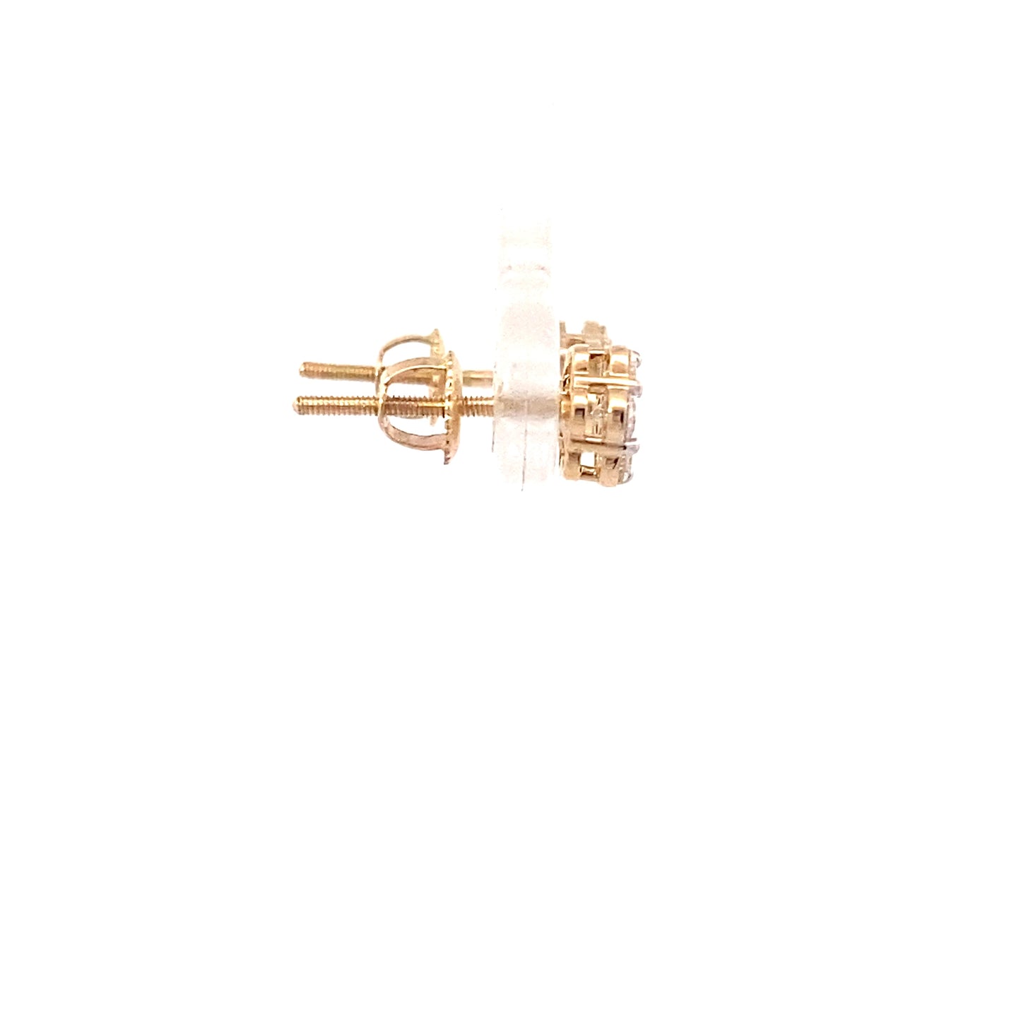 New 14K Yellow Gold Lab Diamond Earrings - 0.50ct