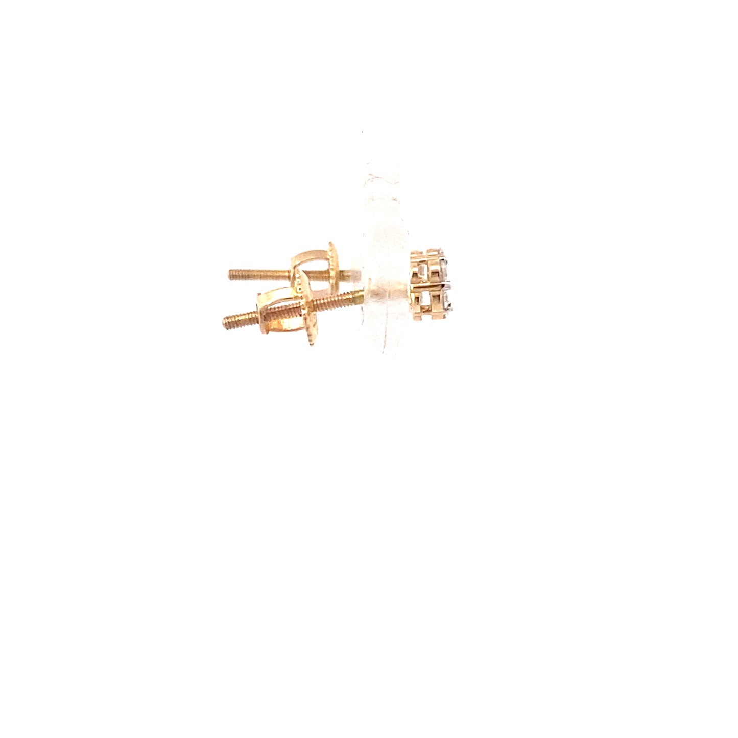 New 14K Yellow Gold Lab Diamond Earrings - 0.15ct