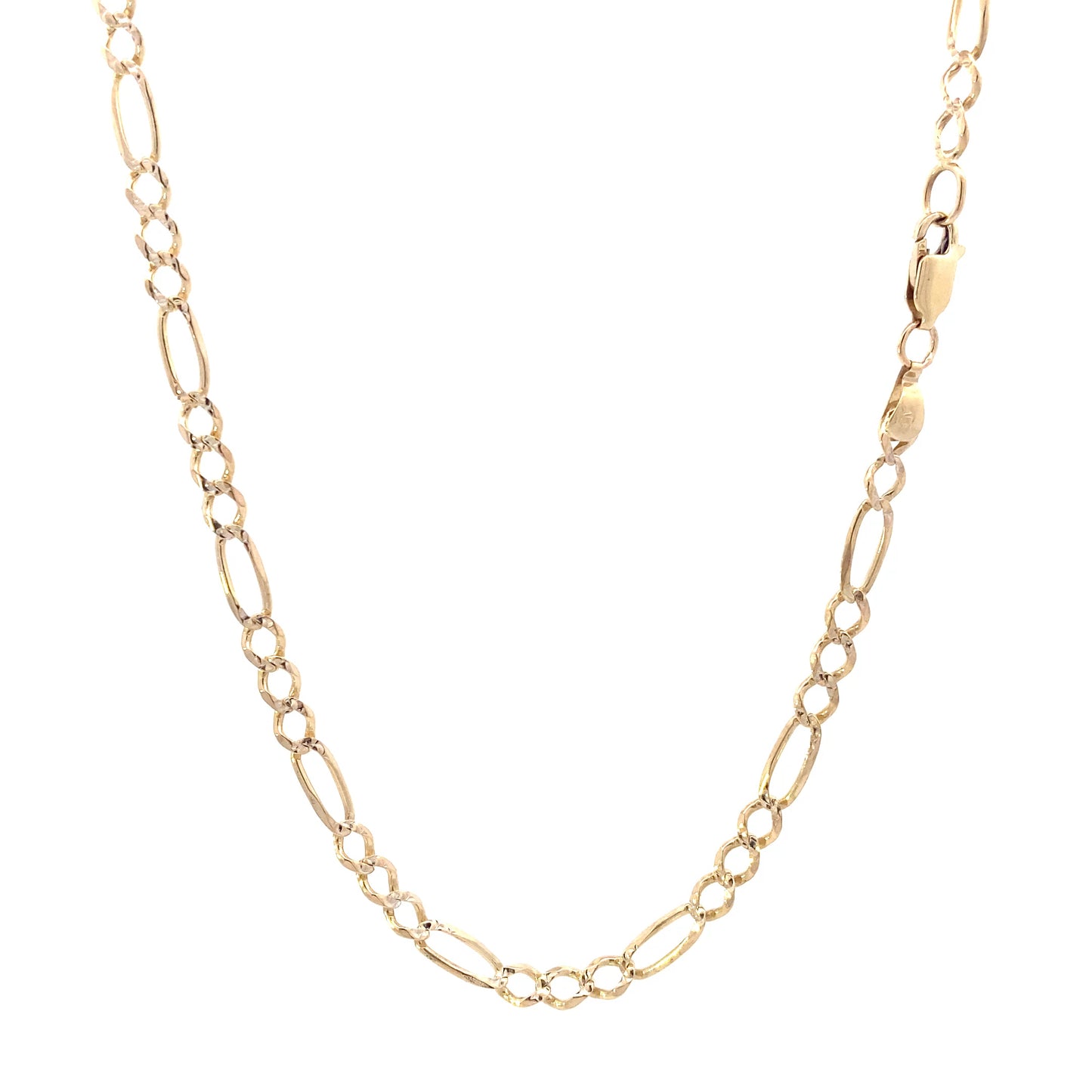 14K Yellow Gold 25.5" DC Figaro Chain