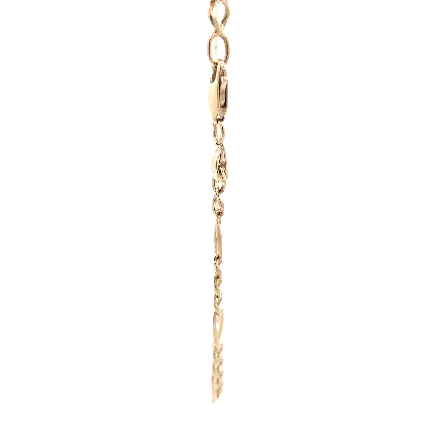 14K Yellow Gold 25.5" DC Figaro Chain