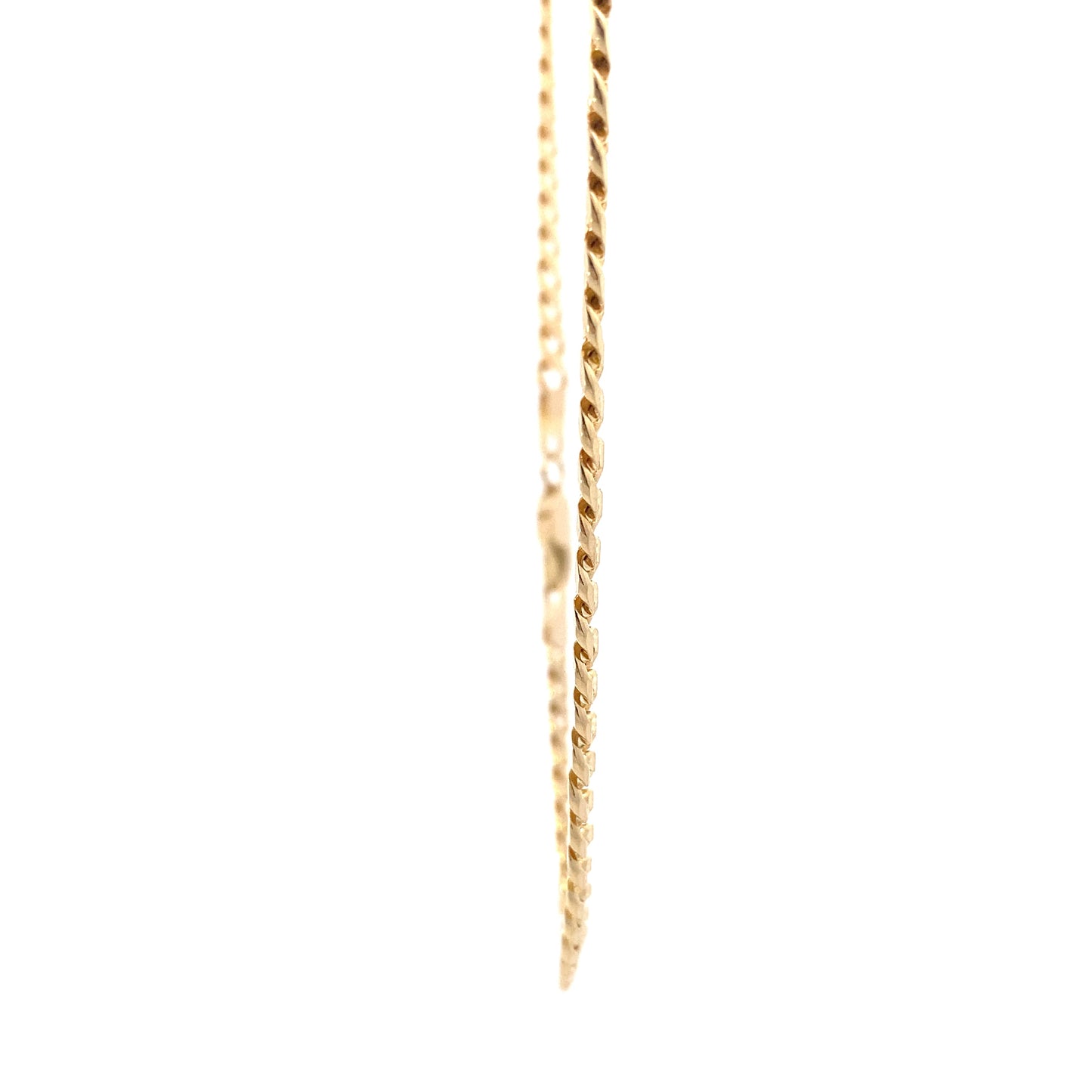 14K Yellow Gold 22" DC Curb Chain