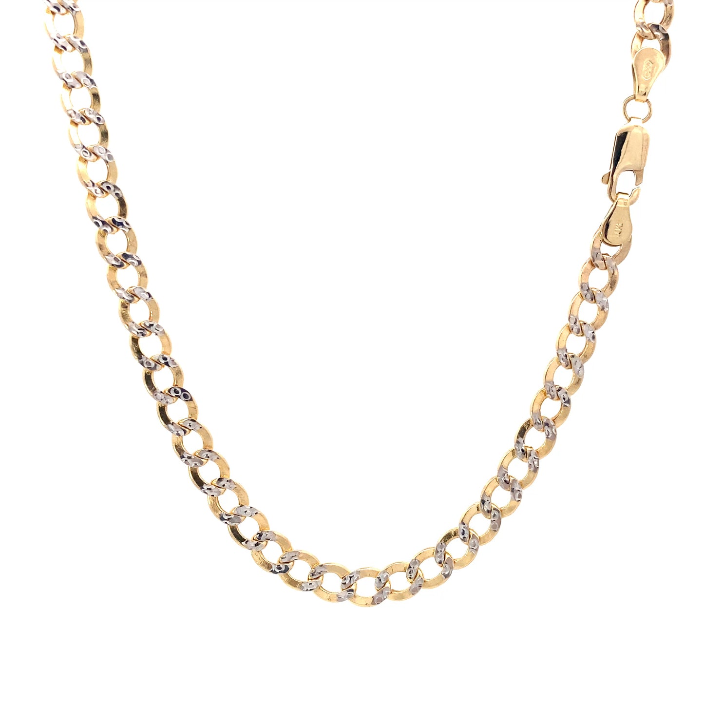 14K Yellow Gold 24" DC Hollow Curb Chain