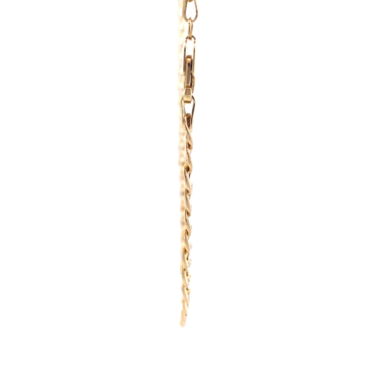 14K Yellow Gold 24" DC Hollow Curb Chain