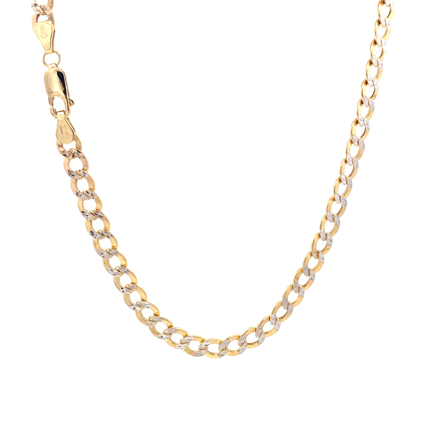 14K Yellow Gold 24" DC Hollow Curb Chain