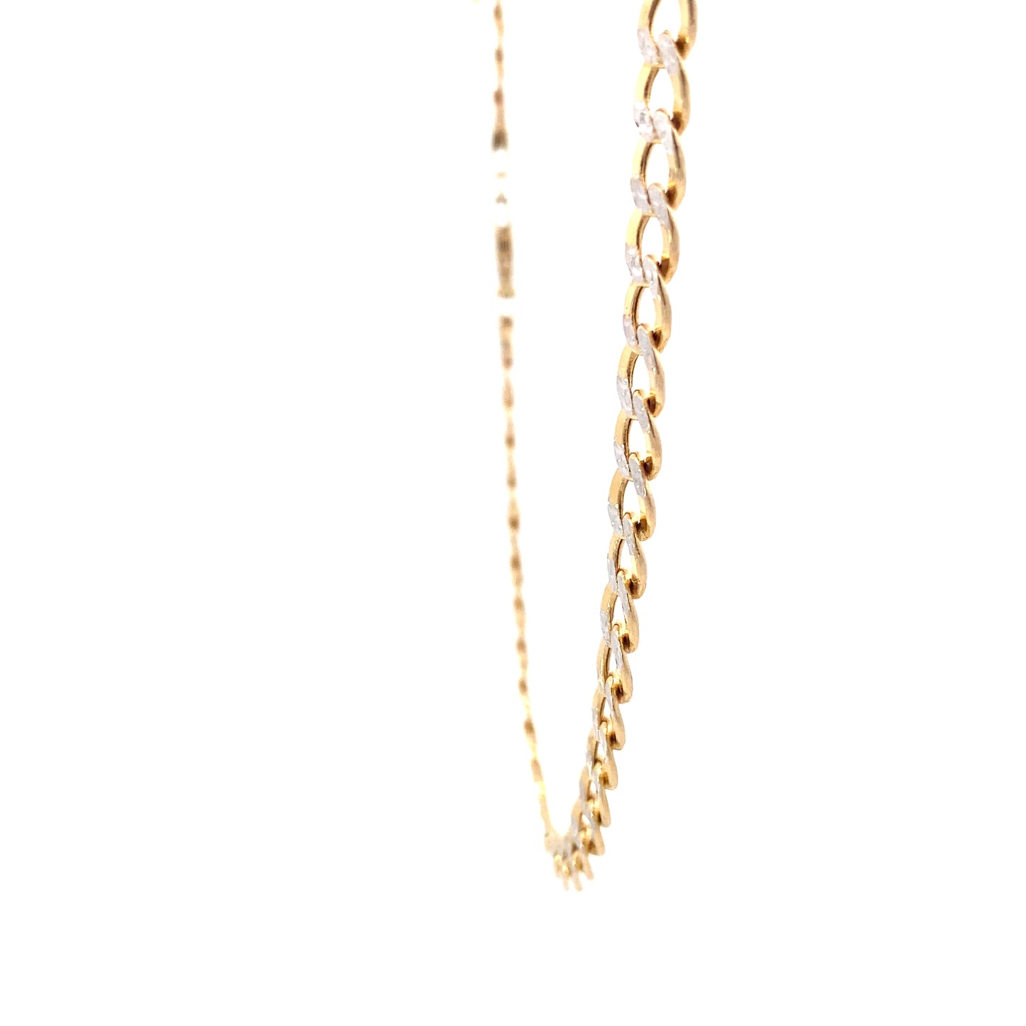 14K Yellow Gold 24" DC Hollow Curb Chain