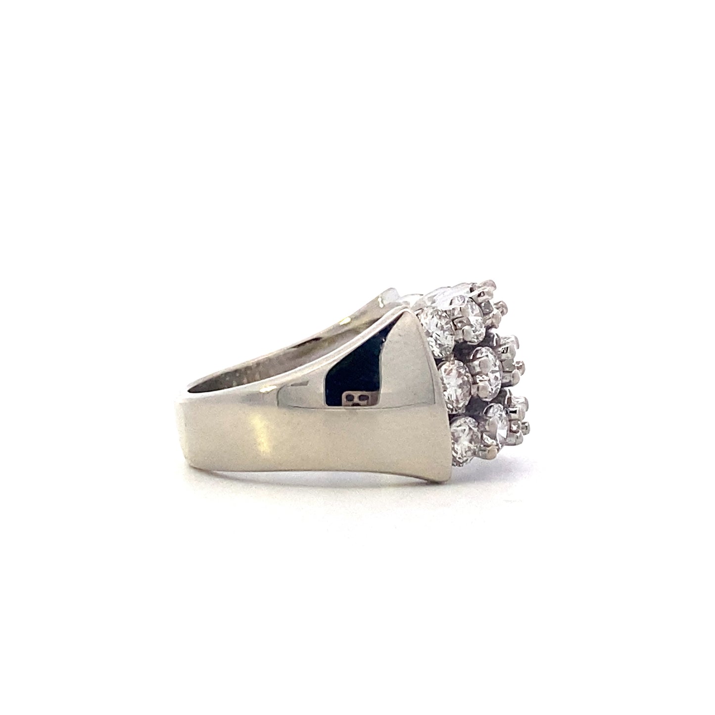 14K White Gold Diamond Women's Ring - 2.63ct