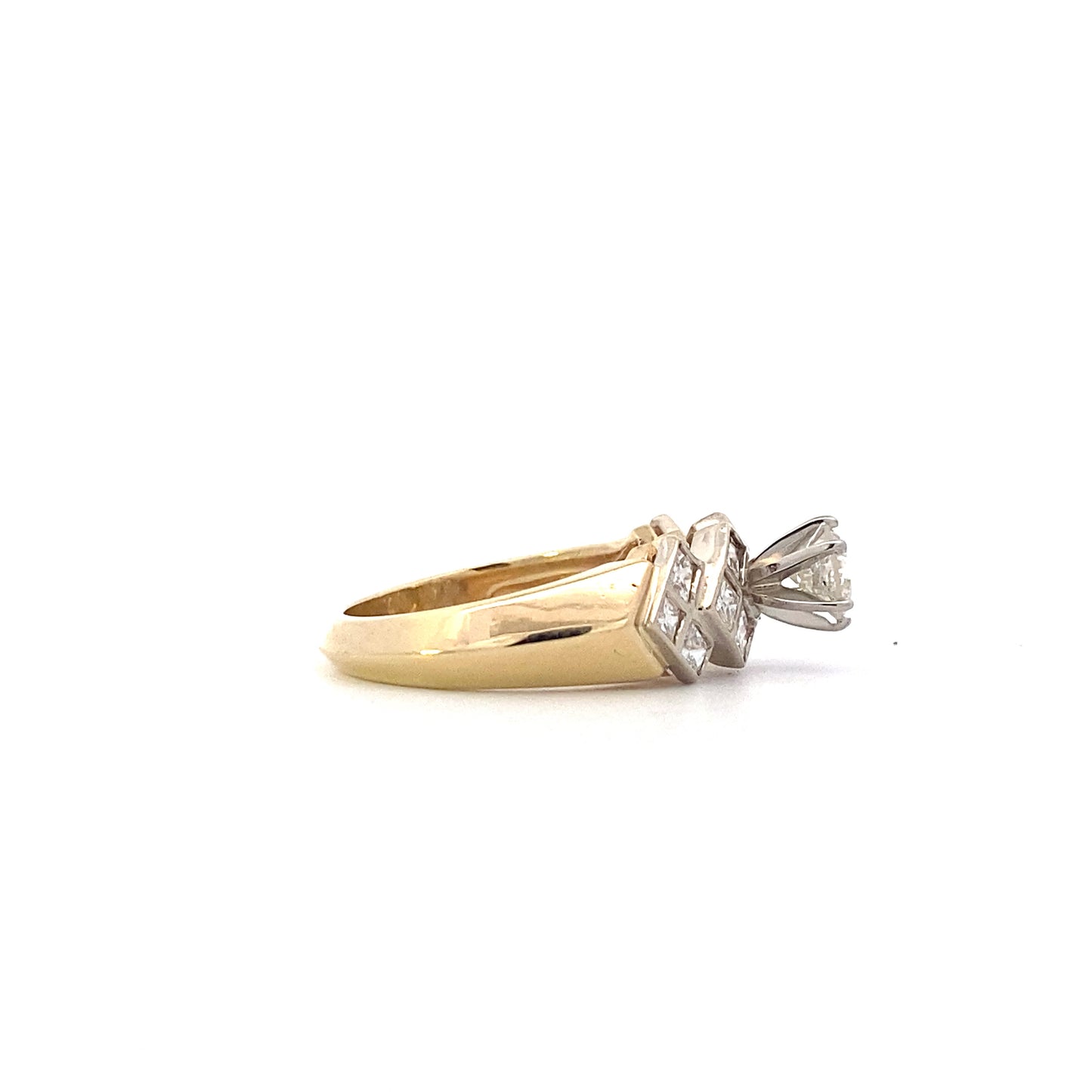 14K Yellow Gold Diamond Women's Ring - 1.08ct