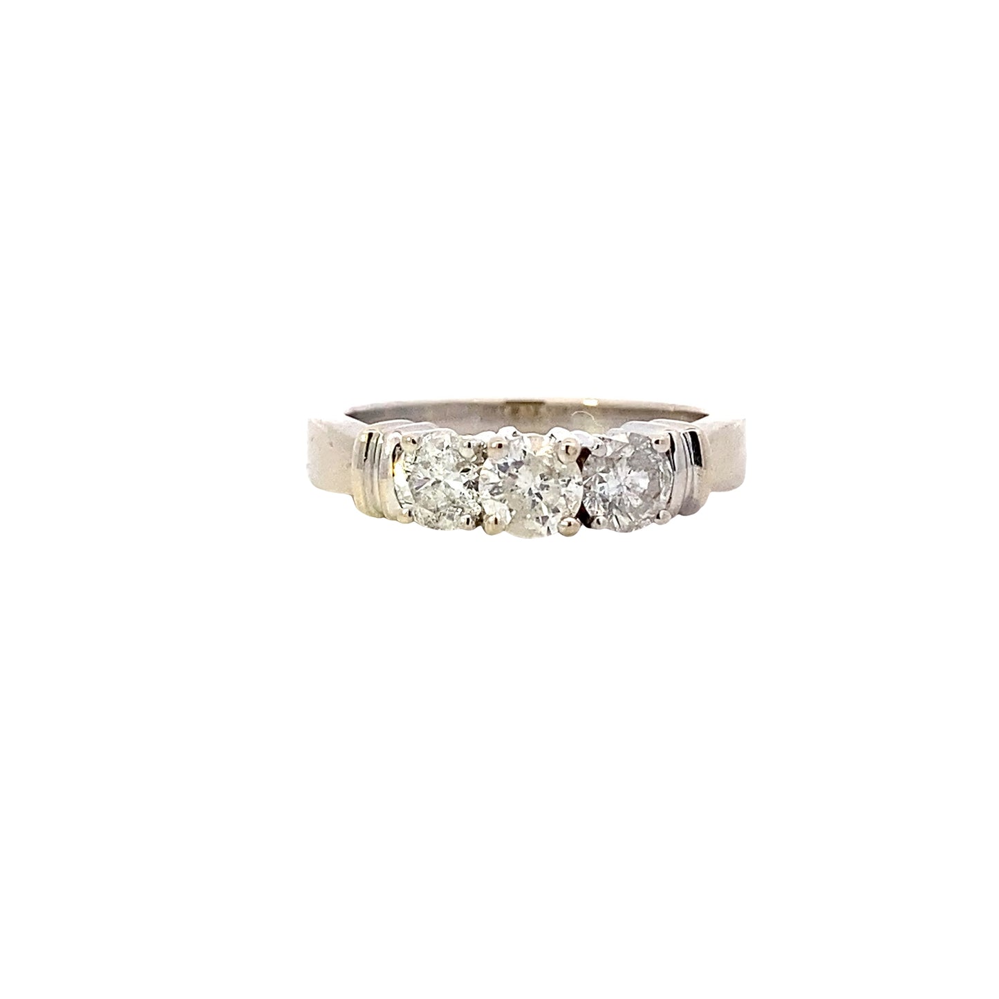14K White Gold Diamond Ring - 0.02ct