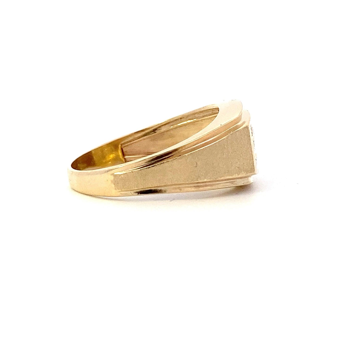 10K Yellow Gold Men's Diamond Ring - 0.30ct