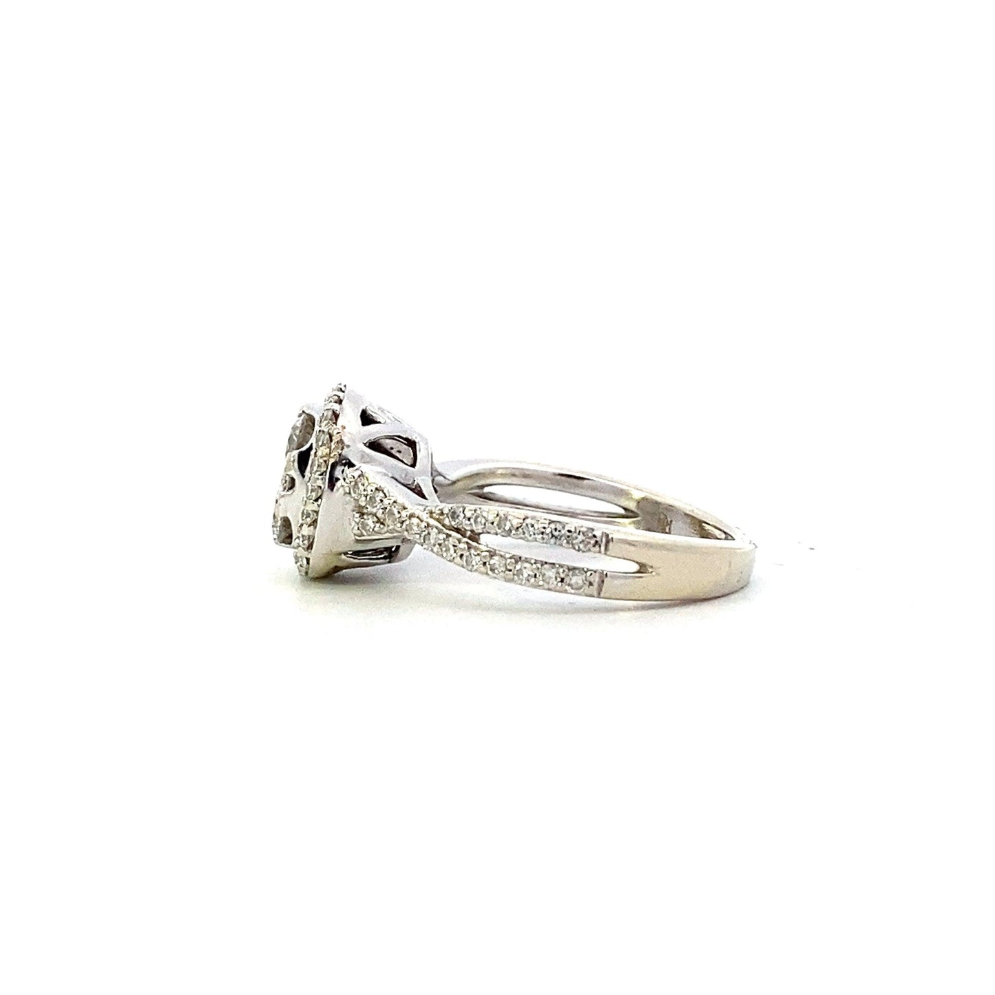 14K White Gold Diamond Ring - 0.53ct