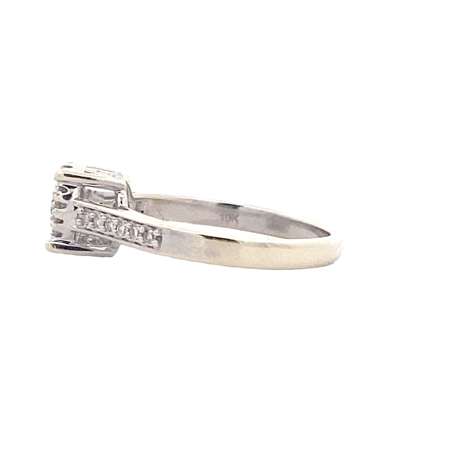 10K White Gold Women's Diamond Ring - 0.32ct