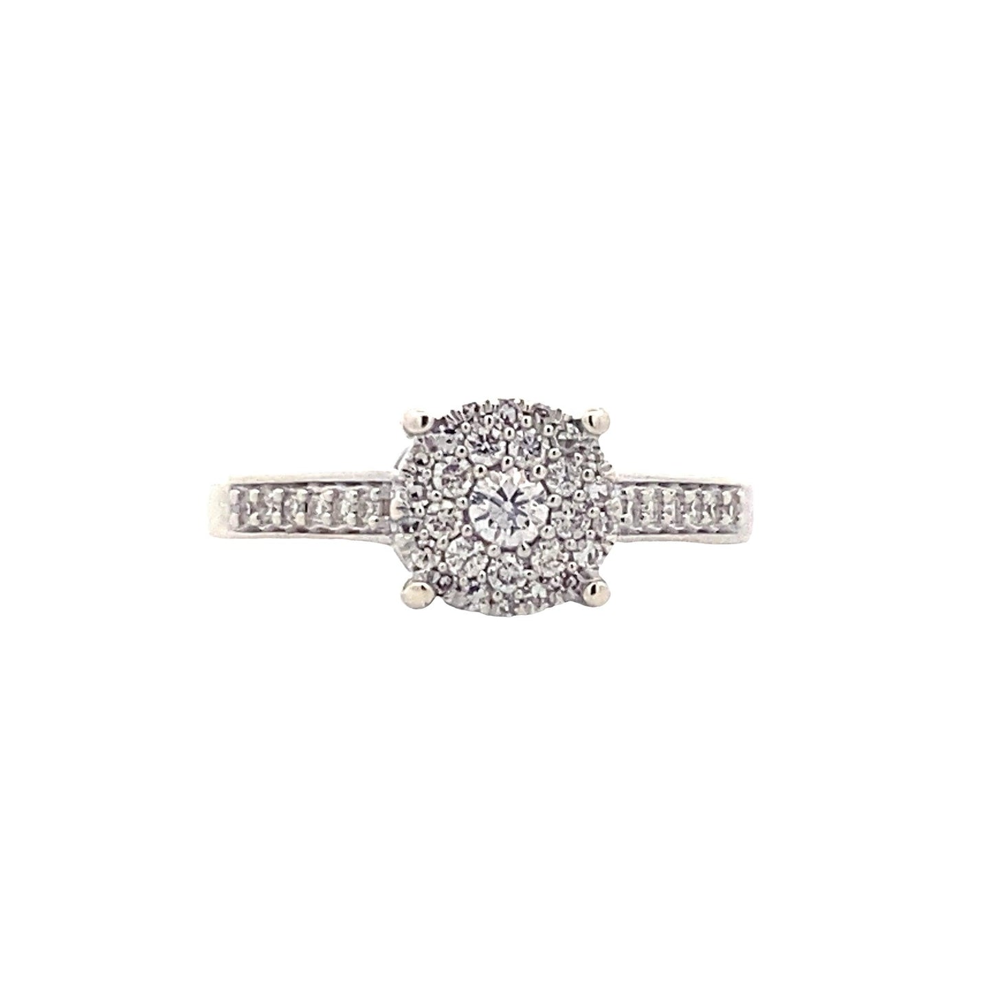 10K White Gold Women's Diamond Ring - 0.32ct