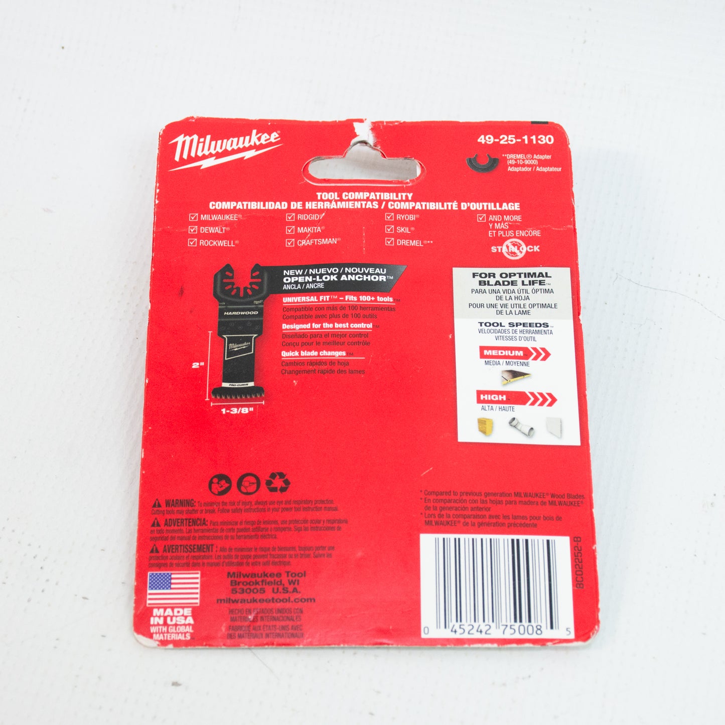 Milwaukee 48-25-1100 Multi-Tool Oscillating Japanse Tooth Blades
