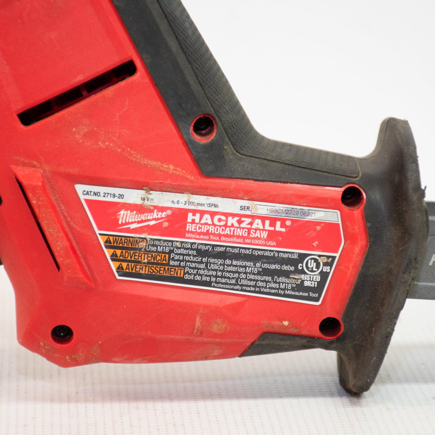 Milwaukee 2719-20 M18 Fuel Brushless Hackzall Reciprocating Saw