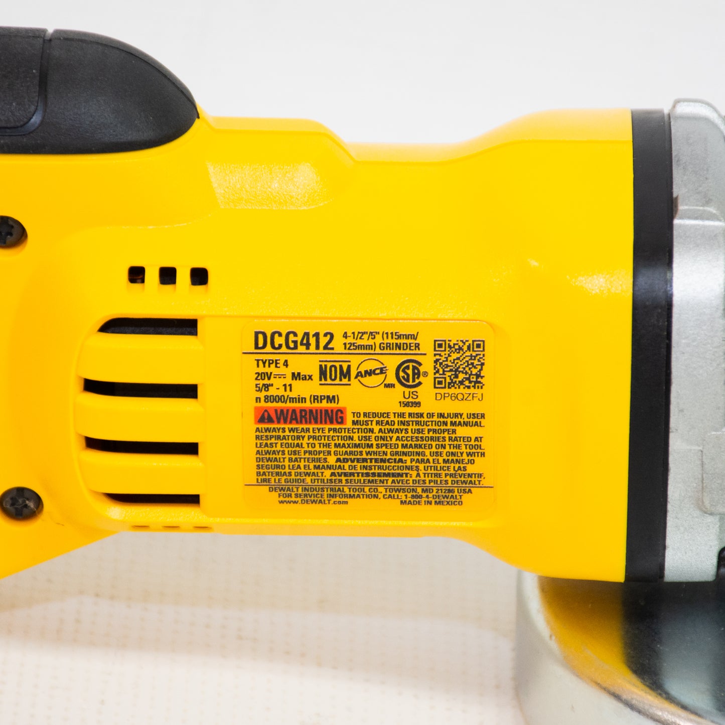 DEWALT DCG412 4-1/2" - 5" 20V Max Grinder