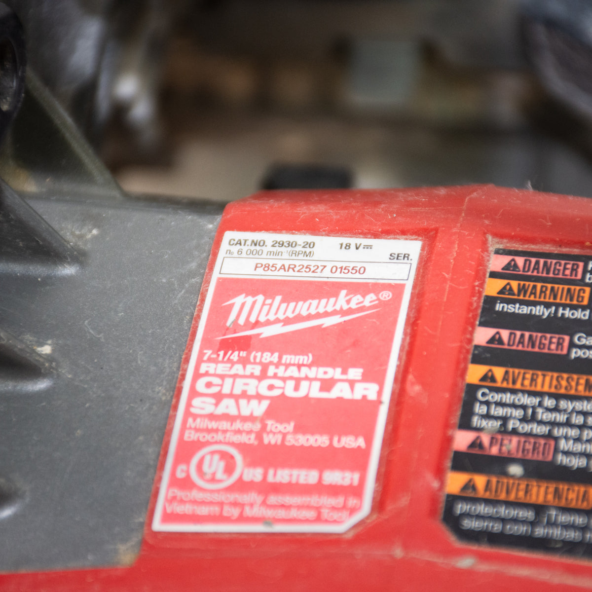 Milwaukee 2930-20 7-1/4" M18 Fuel Brushless Rear Handle Circular Saw
