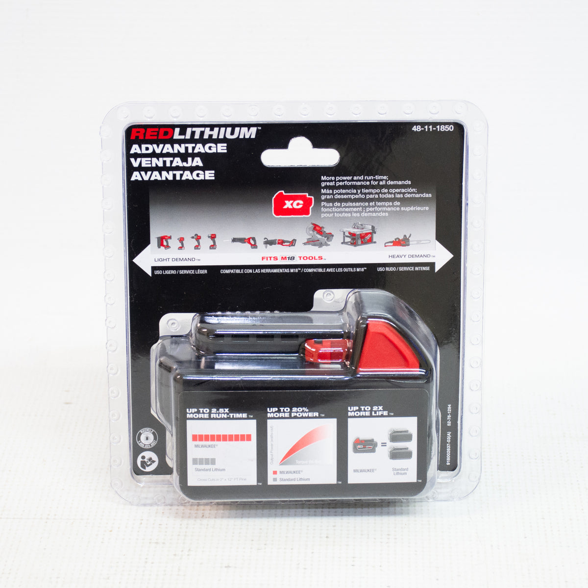 Milwaukee 48-11-1850 M18 Red 5.0Ah Battery Pack