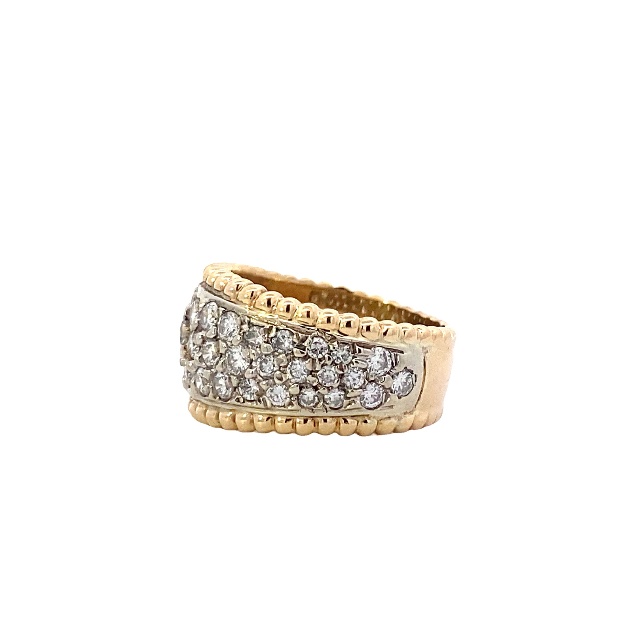 14K Yellow & White Gold Diamond Ring - 2.42ct