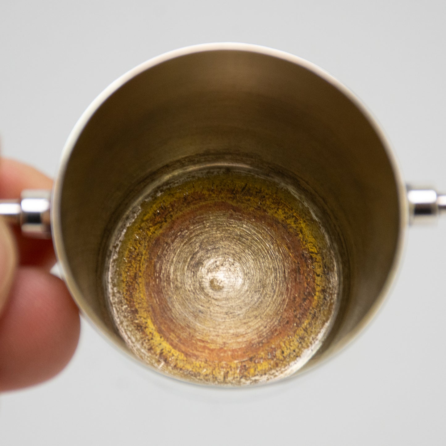 Vintage Bel Prata Sterling Silver Plate Jigger - Roll Over Shot Cup