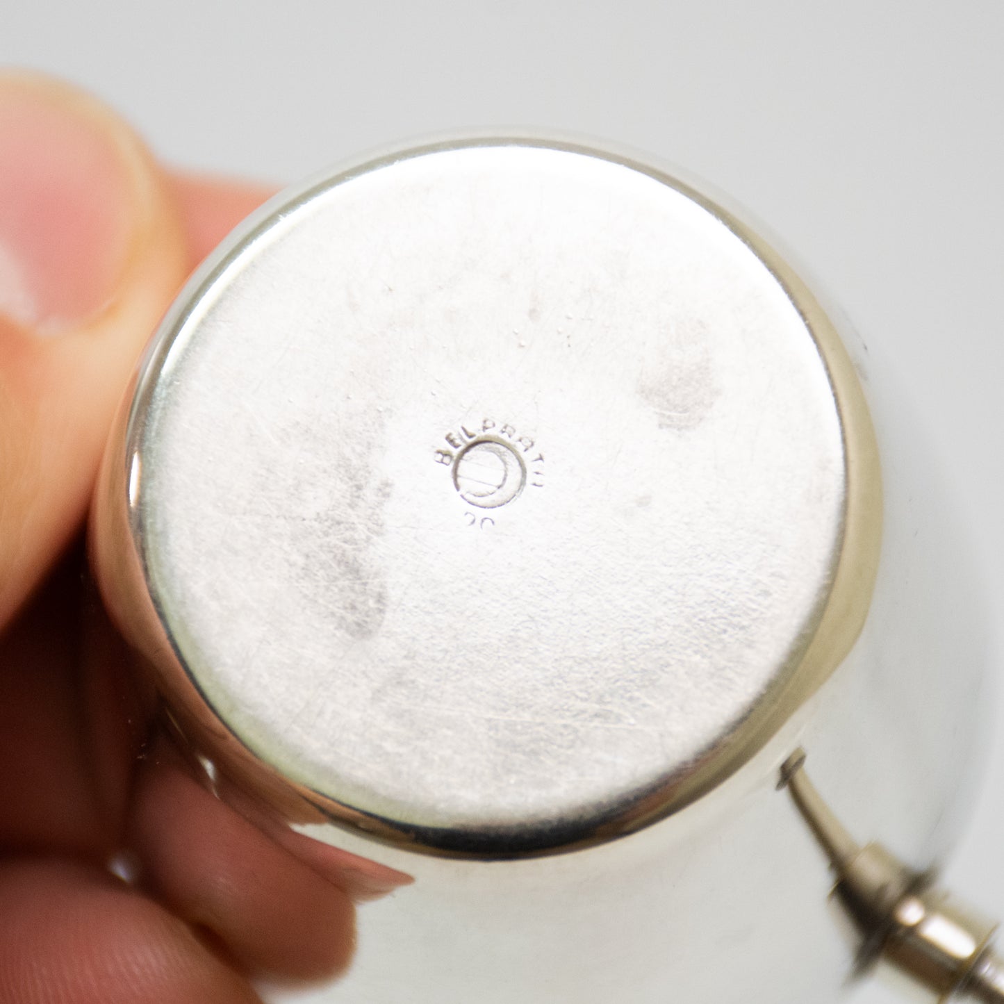 Vintage Bel Prata Sterling Silver Plate Jigger - Roll Over Shot Cup