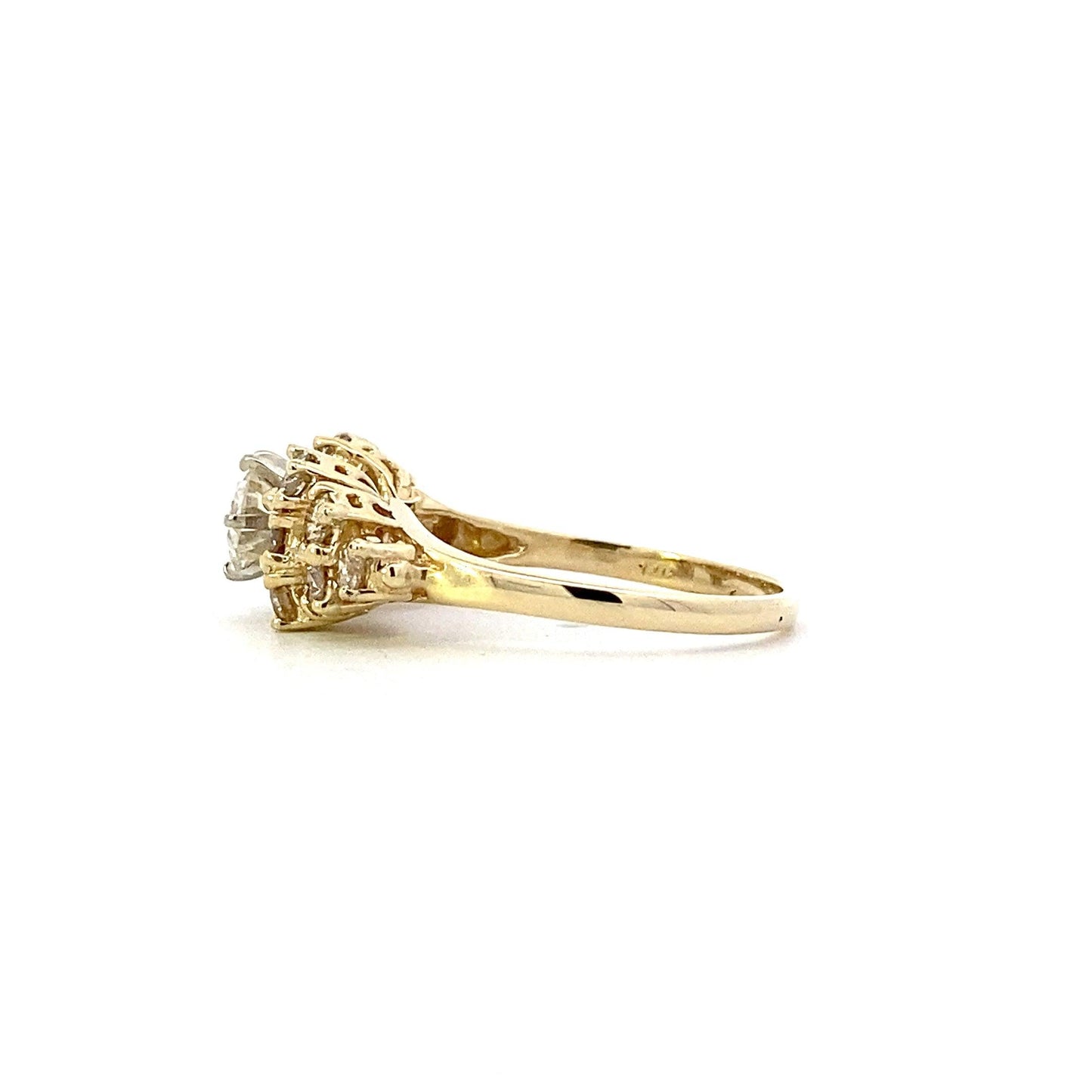 14K Yellow Gold Women's Diamond Ring - 1.25ct