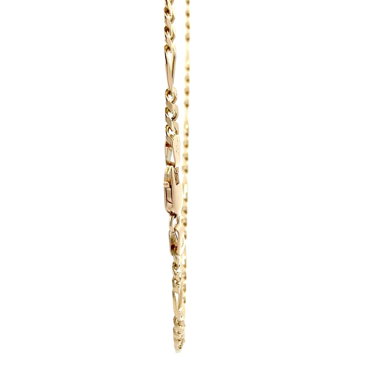 14K Yellow Gold 24.5" Figaro Chain