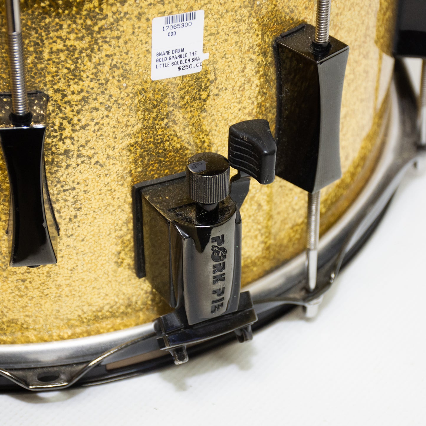 Porkpie The Little Squeler Gold Sparkle Snare Drum