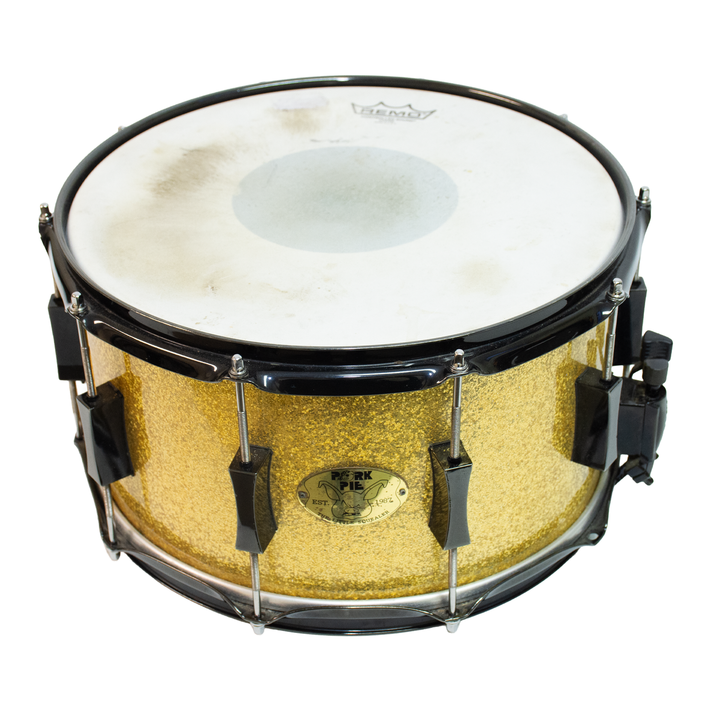 Porkpie The Little Squeler Gold Sparkle Snare Drum