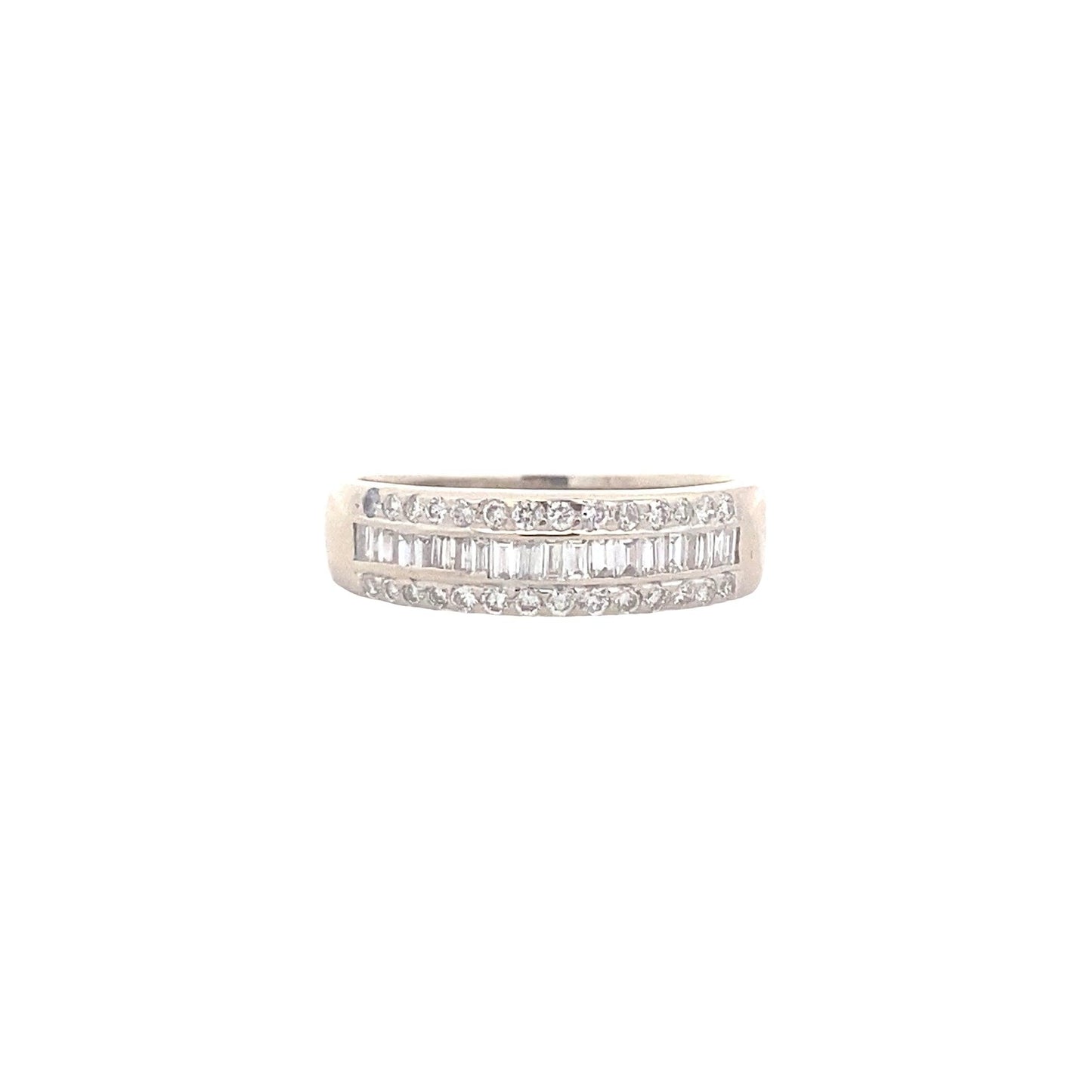 18K White Gold Women's Diamond Levian Ring - 1.0ct