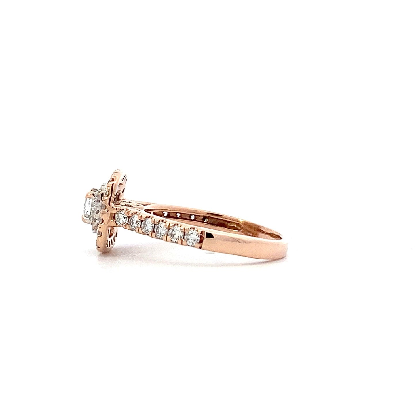 14K Rose Gold Women's Diamond Ring - 0.46ct