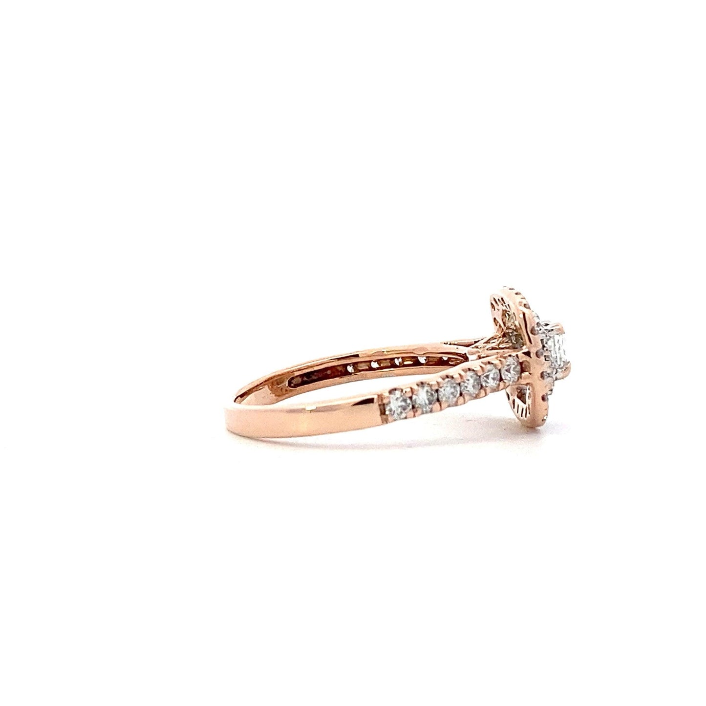 14K Rose Gold Women's Diamond Ring - 0.46ct