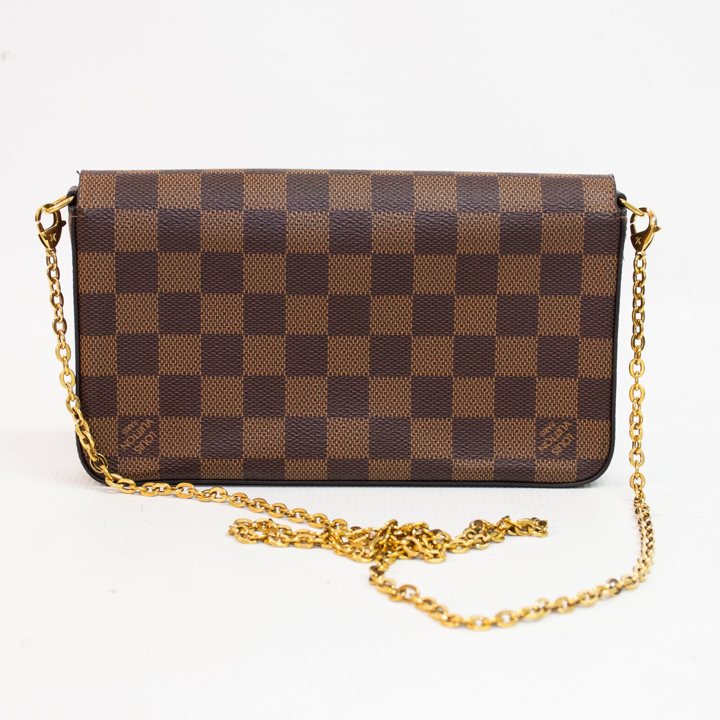 Louis Vuitton N6032 Pochette Felicie Damier Ebene Shoulder Bag