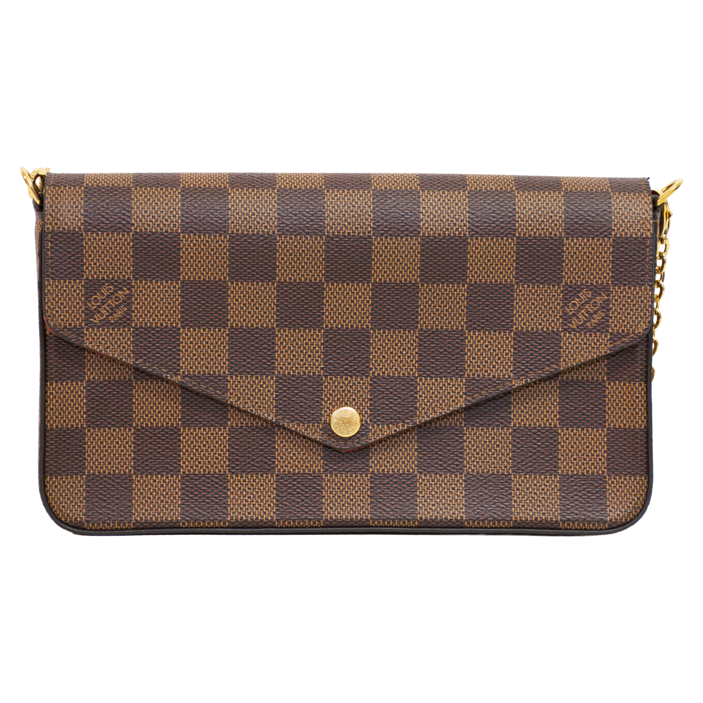 Louis Vuitton N6032 Pochette Felicie Damier Ebene Shoulder Bag