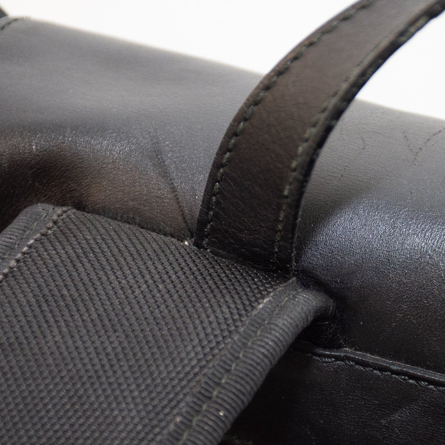 Gucci Supreme Monogram Black/Brown Single Buckle Backpack