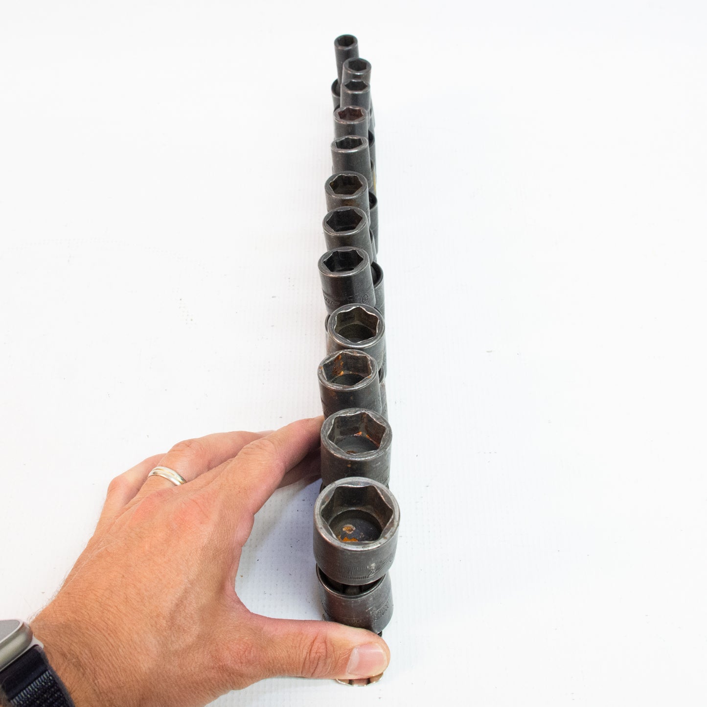 Snap-on 312IPLM 12pc 10-24mm 6-Point Metric Shallow Impact Swivel Socket Set