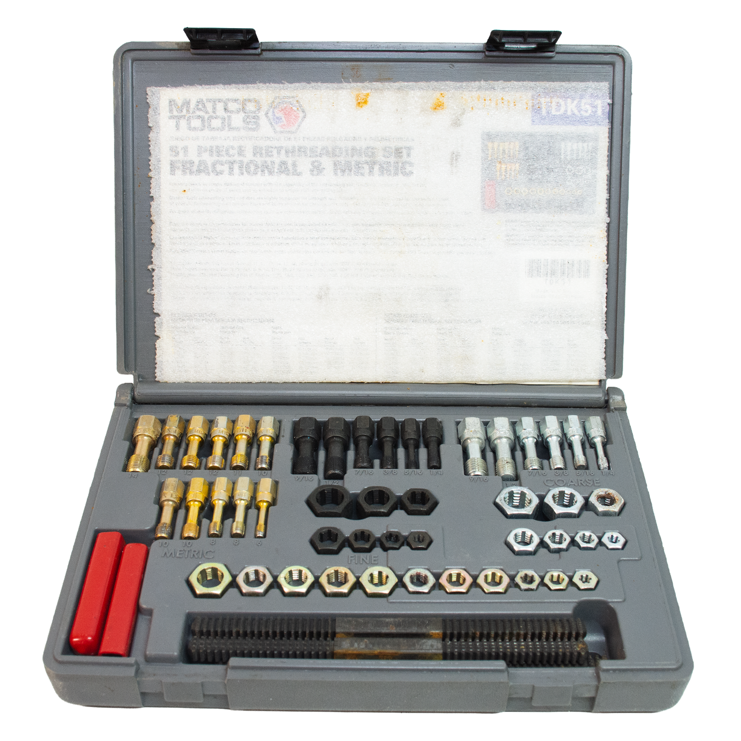 Matco Tools TDK51 51pc Rethreading Tap & Die Set