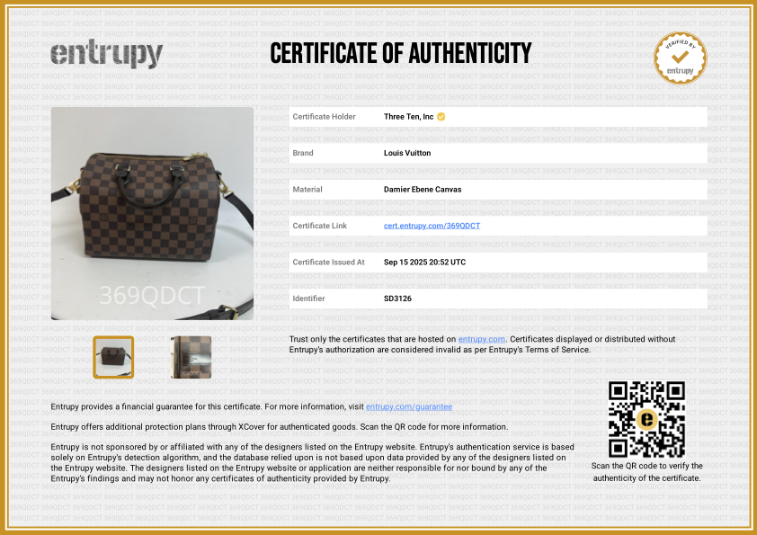 Louis Vuitton Damier Speedy 25 Bandouliere Handbag - N40575