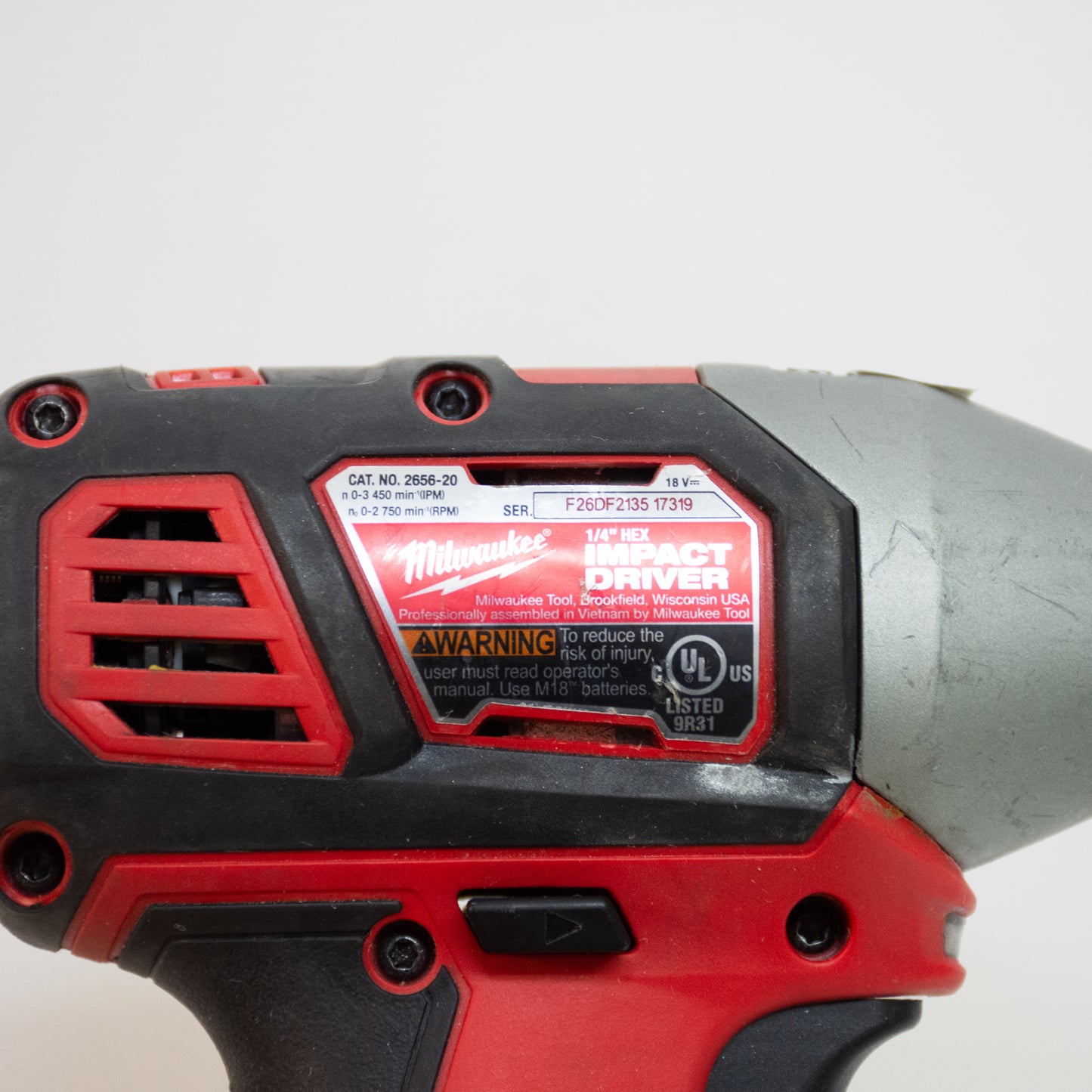 Milwaukee 2656-20 1/4" Hex M18 Impact Driver