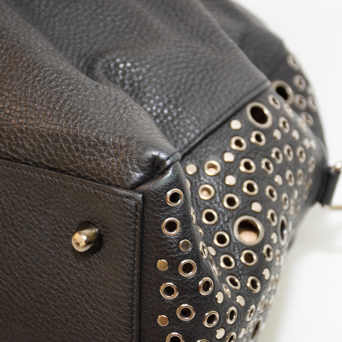 Christian Louboutin Black Leather Panettone Boston Shoulder Bag