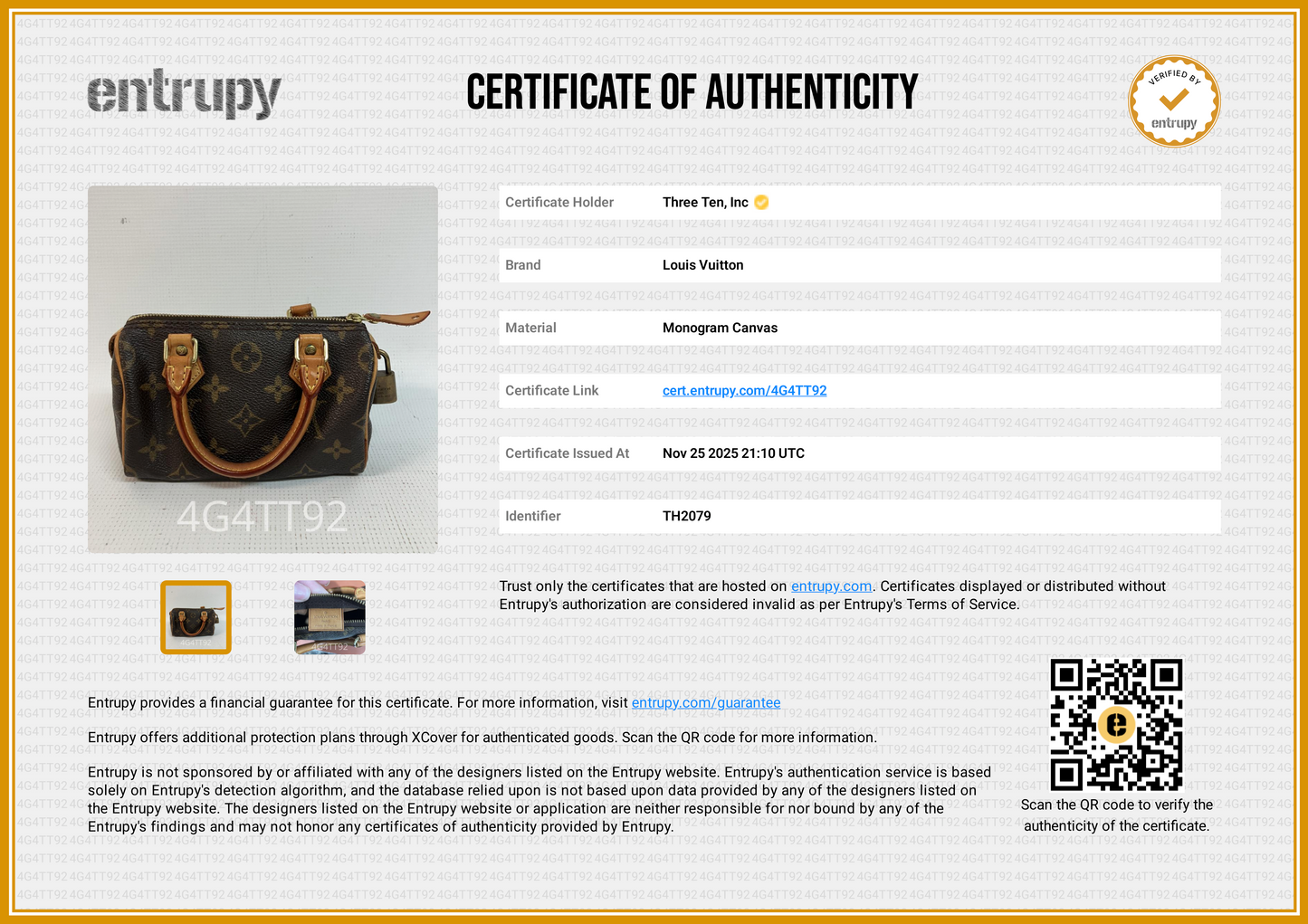 Louis Vuitton Monogram Nano Speedy Handbag