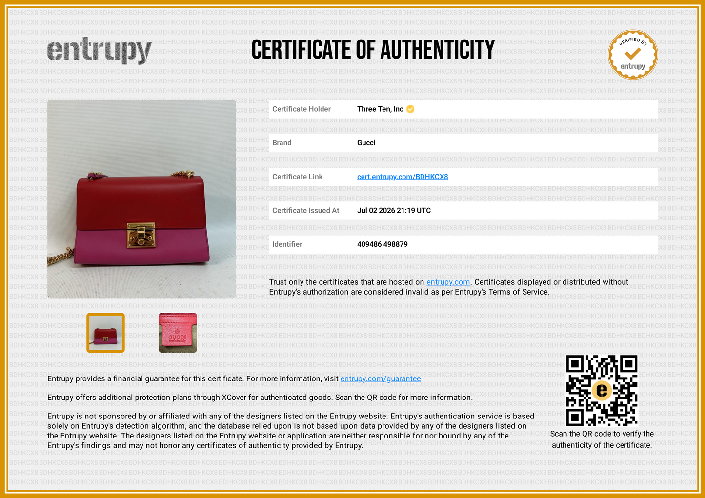 Gucci 409486 Red/Pink Leather Padlock Medium Shoulder Bag