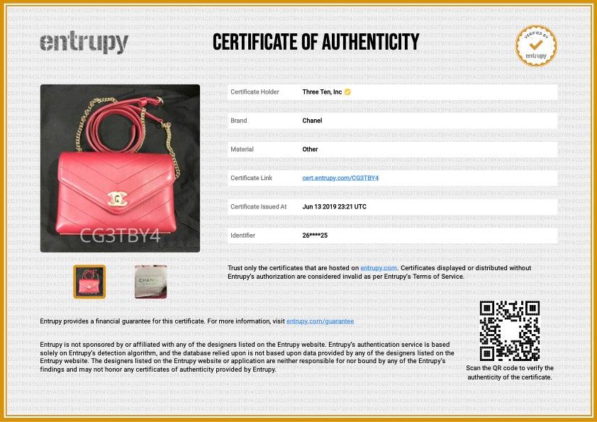 Chanel Calfskin Leather Small Chevron Handbag