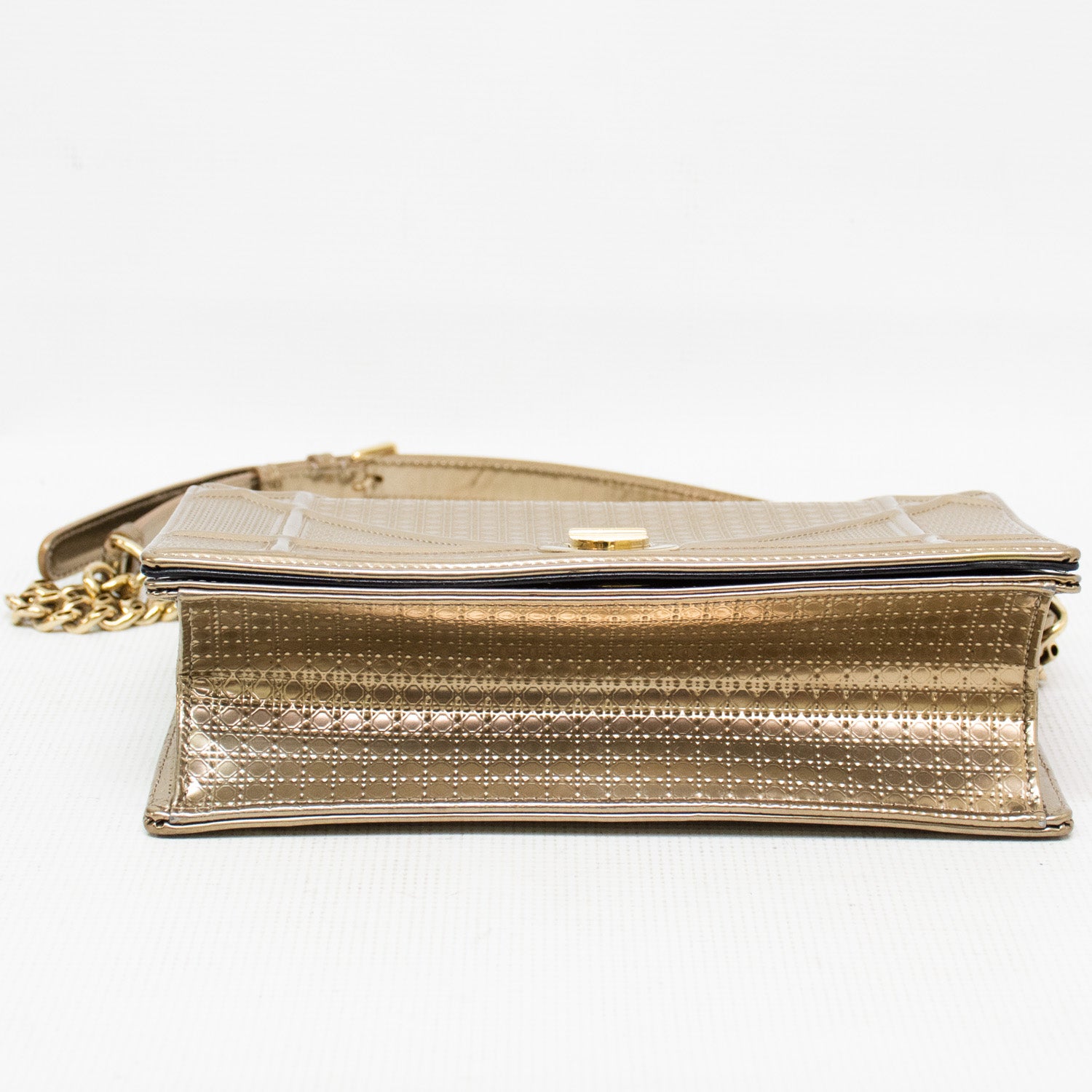 Dior Micro Cannage Diorama - Gold Metallic Purse