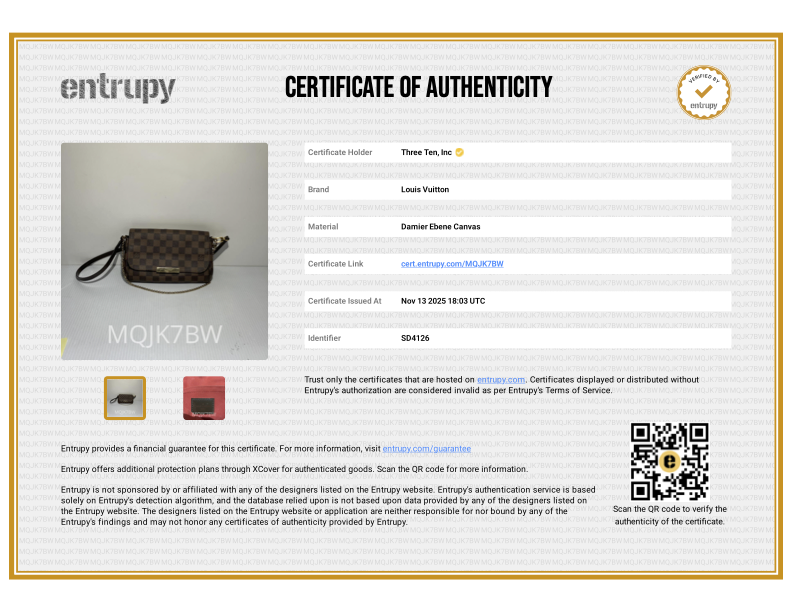 Louis Vuitton Favorite Damier Ebene PM Crossbody Bag