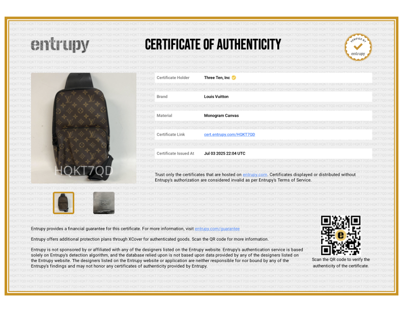 Louis Vuitton M45897 Avenue Macassar Monogram Sling Bag