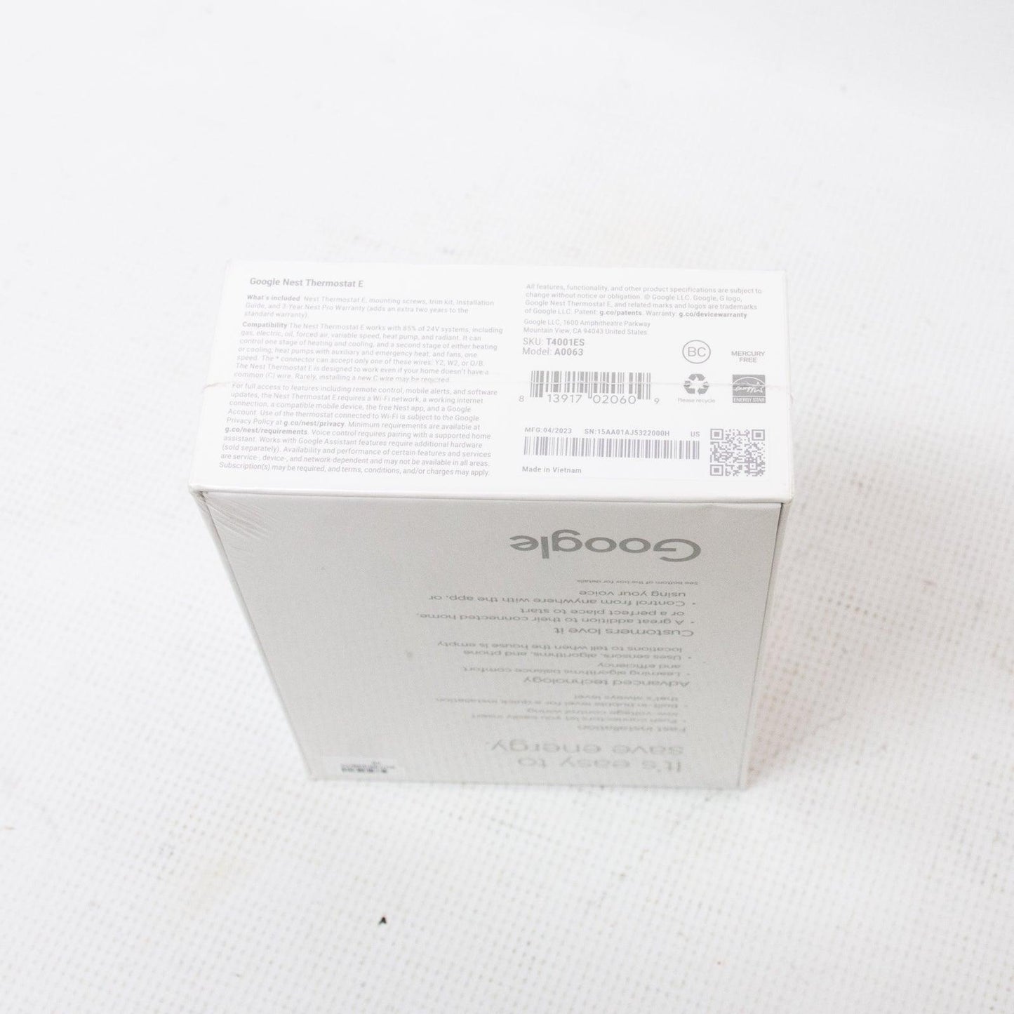 Google Nest A0063 Thermostat Pro Edition