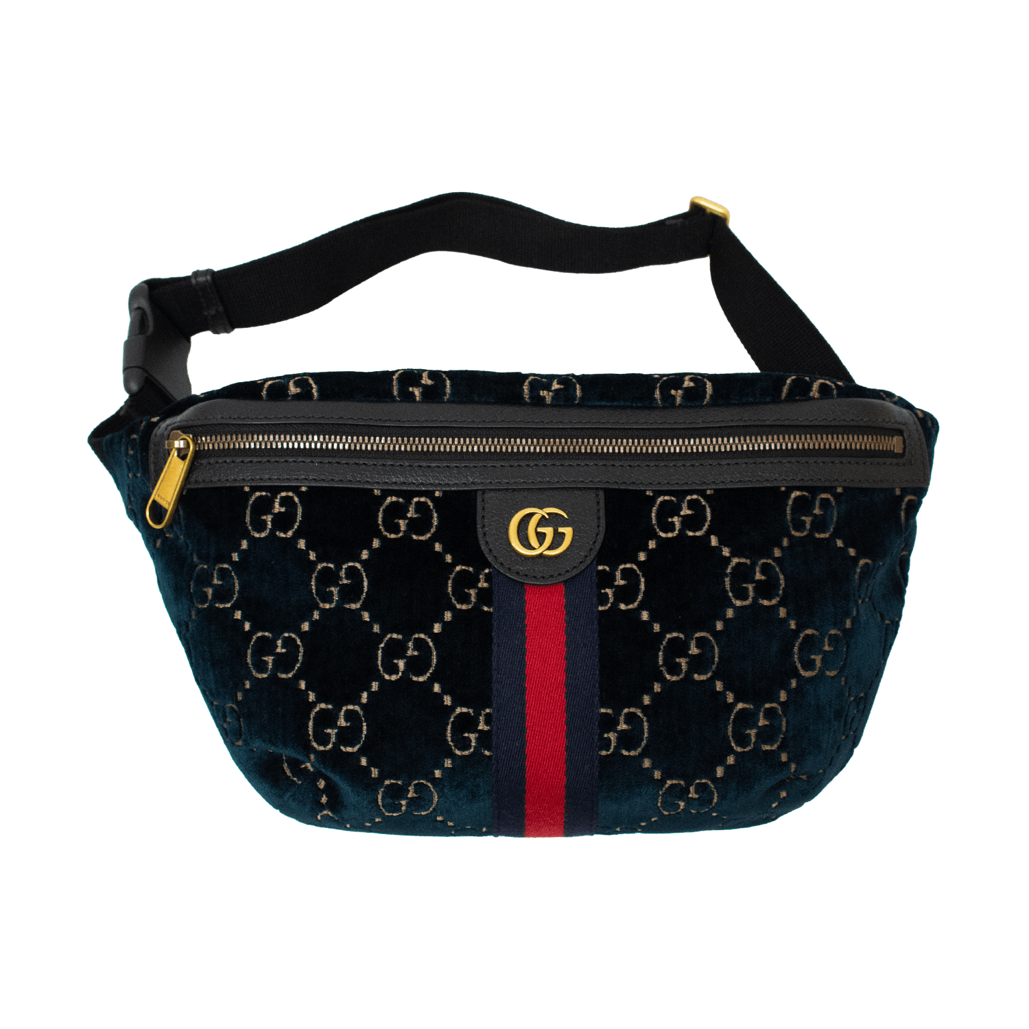 Gucci Dark Green Velvet Fanny Pack iPawniShop