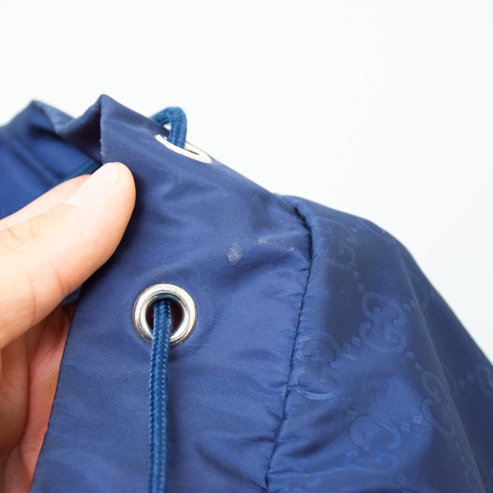 Gucci Large Blue Nylon GG Backpack Travel Backpack - 510336